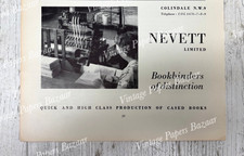 Nevett Limited Colindale London Bookbinders Case Books 1958 vintage print advert