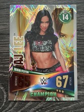 WWE AJ LEE TOPPS SLAM ATTAX RIVALS 2014 FOIL CHAMPION WRESTLING CARD WWF