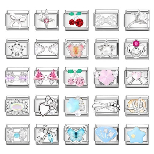 Zircon italian charms - zircon,