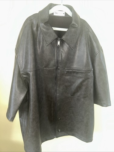 Men zara leather - look, top