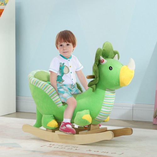 Baby rocking dinosaur with - rocking,