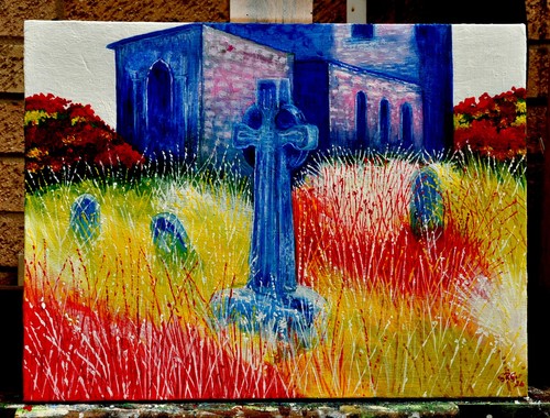 Technicolour church yard