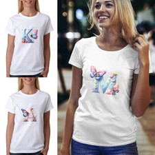 New Short Sleeve Summer T-Shirt Womens TOPS Tees Clothing Pullover UK