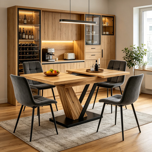 Extendable dining table - extendable, 4
