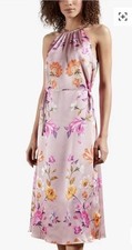 TED BAKER PINK FLORAL HALTER