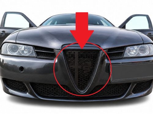 Front bumper mesh grill - front,