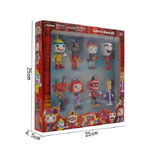 8Pcs/Set the Amazing Digital Circus Figure Toy Pomni Jax Kinger Action Figure wi