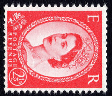 1958-65 2½d Carmine-Red SG574e S56cd Sideways Watermark Trimmed Perfs Type I MNH