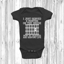 Just Served 9 Months Inside Baby Grow | Funny Baby Bodysuit | Newborn Gift