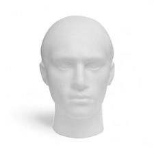 Male Mannequin Head – White