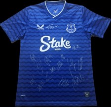 Everton Fc Squad Signed 2025/26 Home Shirt Football Autograph COA & PROOF