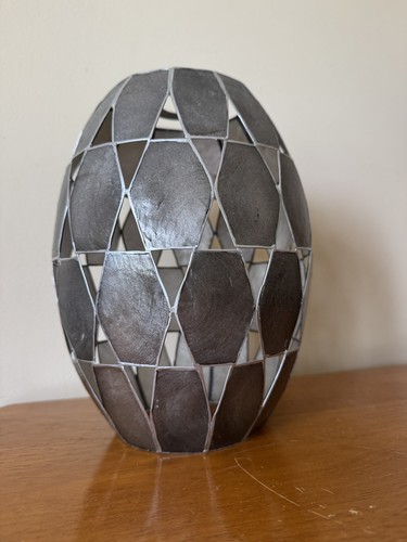 Vintage capiz shell lamp shade - capiz,