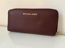 Michael Kors Burgundy/Wine Large Zip-Around Purse. Very good condition.