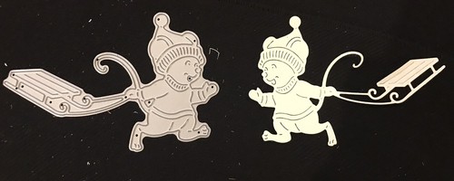 Christmas mouse sledging - christmas,