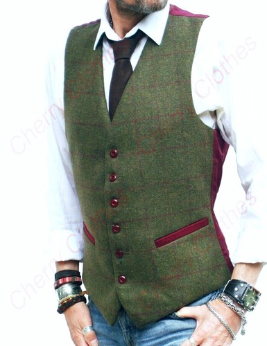 Mens wool blend tweed - mens, olive