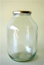 6 X HALF GALLON  PICKLE GLASS FOOD JAR