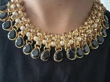 New Indian Pakistani Bollywood Bridal Kundan Jewellery Choker Earrings Tikka Set