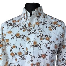 RELCO Shirt Mens XL (46") Long Sleeve Floral Print