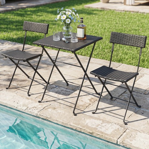 Piece folding bistro set - 3-piece,