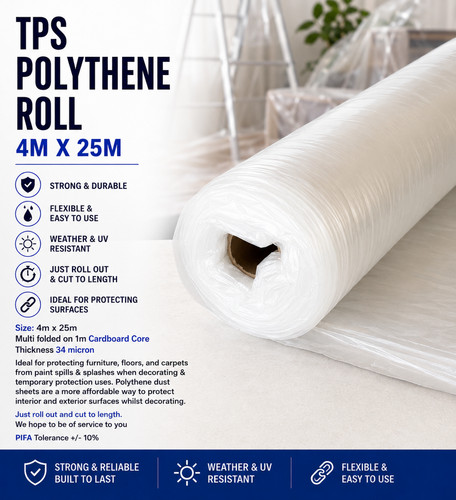 Clear builders polythene - clear,