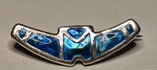 Antique Charles Horner Silver & Enamel Brooch Art Nouveau Chester Hallmark