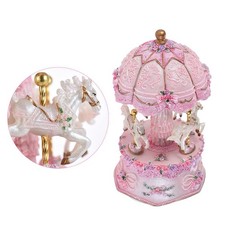 Luxury Dream 3-Horse Rotating Carousel Merry-go-round Windup Music QYOJ FQTZ