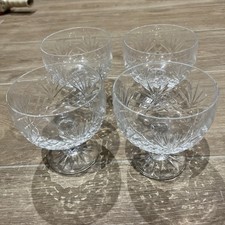 5 Zawiercie Crystal MONIKA-3 Ice Cream /Dessert 4 ¼” Footed Bowl/Glasses