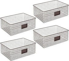 mDesign Set of 4 Bronze Wire