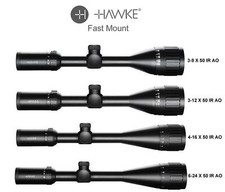 Hawke Fast Mount IR Mil Dot AO Rifle Scope+Mounts Airgun Rimfire Sight Optics