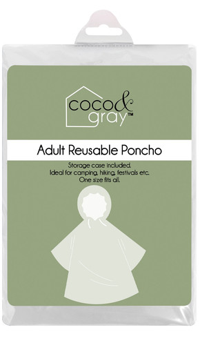 Adults usable rain poncho - adults,