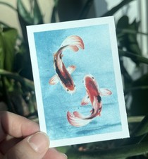 Aceo print red - print, koi