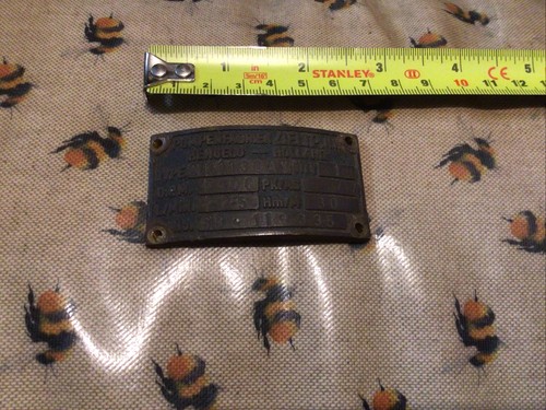 Brass nameplate pompenfabriek - nameplate,
