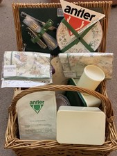 Vintage Antler Wicker Picnic