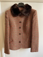 Vintage Mansfield Wool Jacket with Fake Fur Collar Sz12