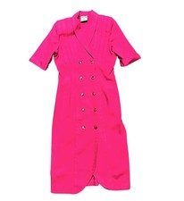 Vintage Dress | 1980s Vintage Zandra Rhodes Fifth Avenue Magenta Dress Size 10