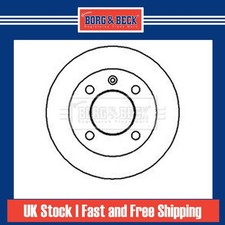 2x Brake Discs Solid For Ford Fiesta MK2 1.4 Borg & Beck 1102559 1570348 1571346