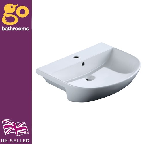 White ceramic short projection - white,