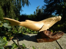 Wooden Whale Carving - Hand