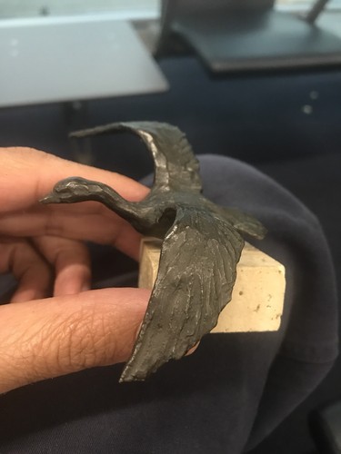 Antique bronze duck - bronze,