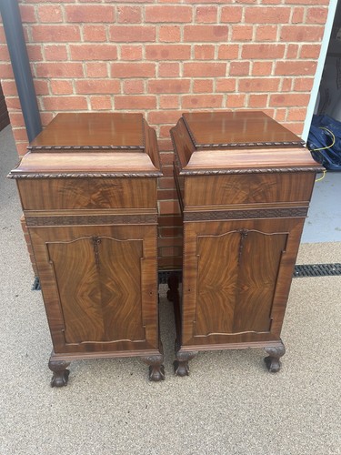 Pair antique mahogany - of,