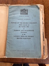 Railway Accident Report Double Collision Harrow & Wealdstone Station 1952 + News