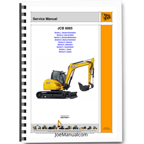 Jcb 8085 excavator - excavator, service