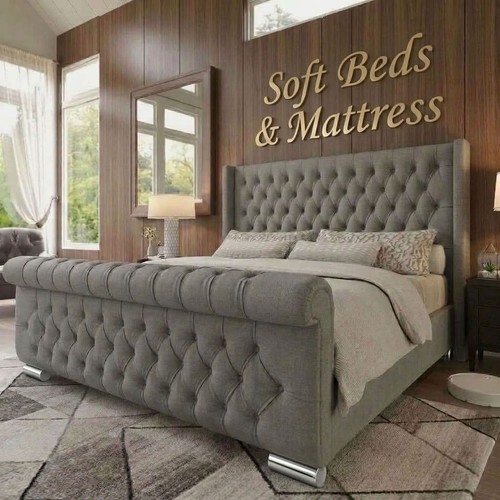 Scroll sleigh bed frame - sleigh,