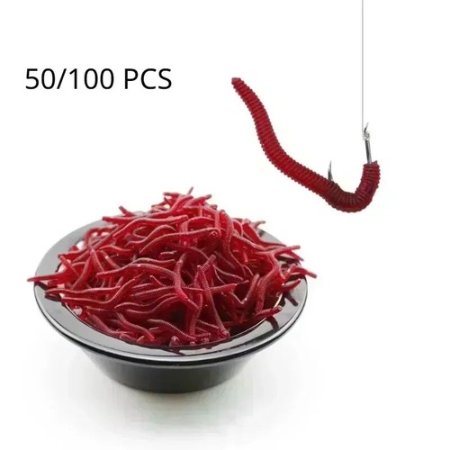 100 red earthworm - 100,