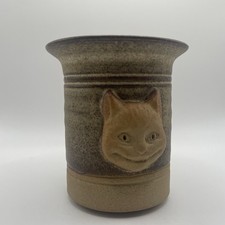 Stoneware Jar Cat Face Vase