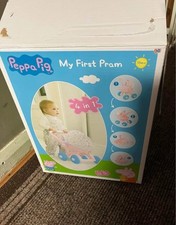 My First Peppa Pig Pram 4-in-1 Convertible Pink Doll Pushchair 18M+