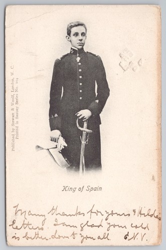 Postcard antique king - postcard,