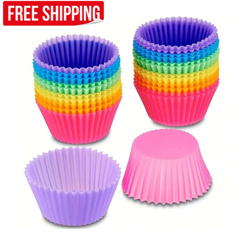 12pcs reusable silicone muffin - silicone,
