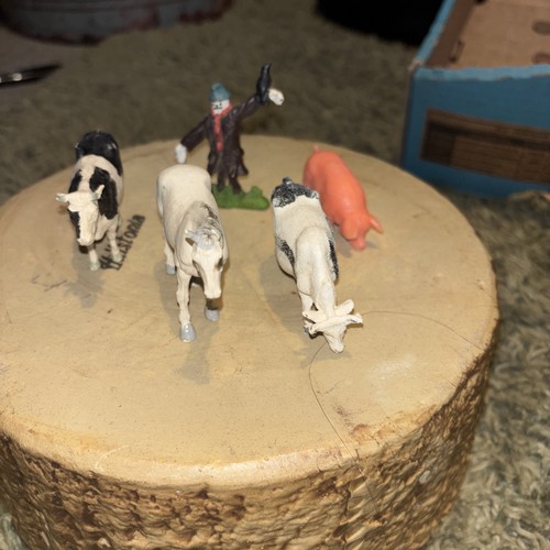 Toy farm animals - animals, scarecrow