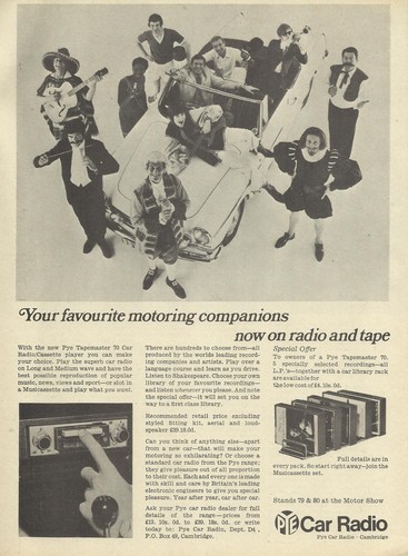 Pye car radio - radio, cassette